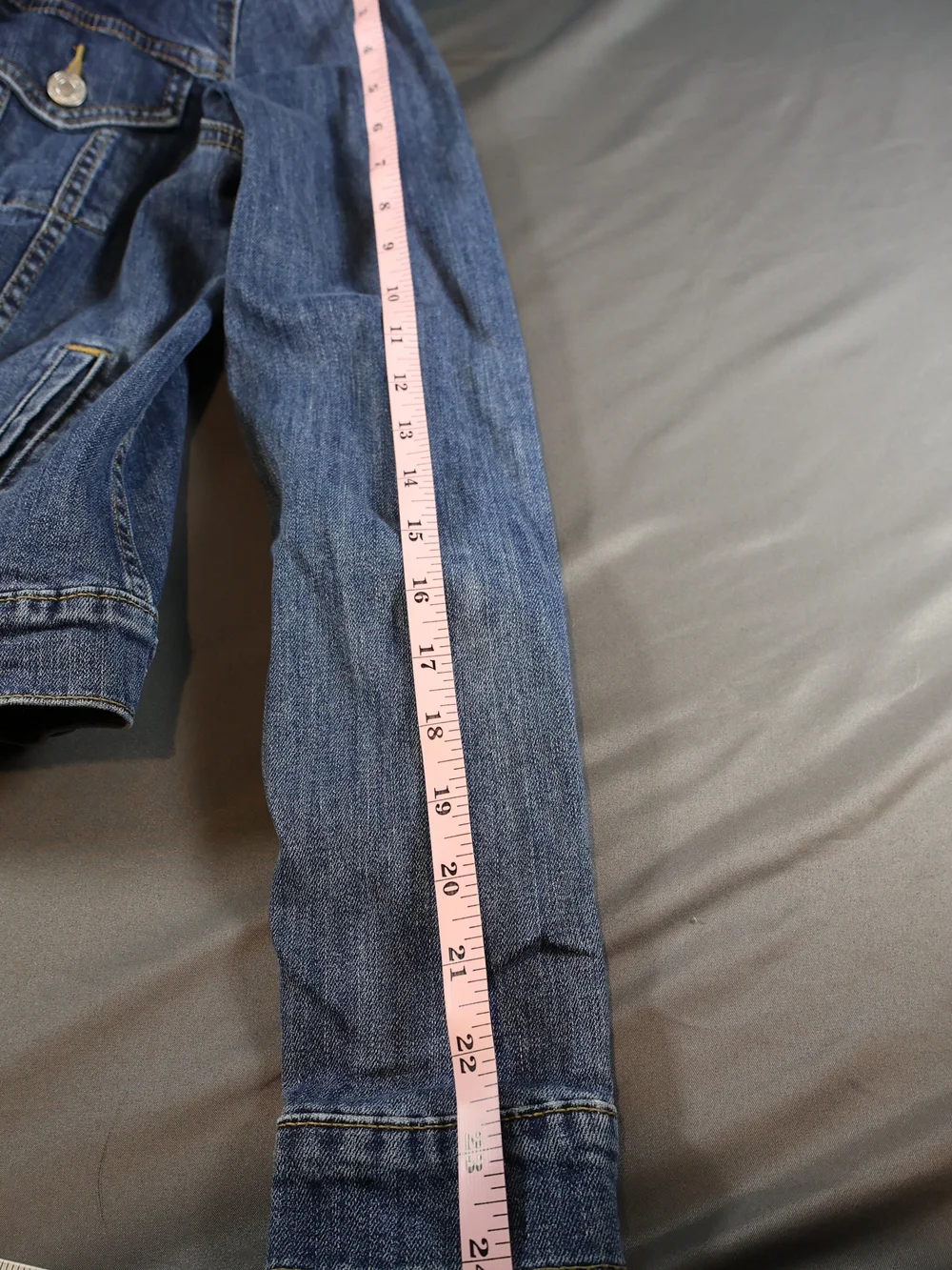 Levi's Blue Denim Trucker Jacket with Red Tab #FEODZR - Picture 7 of 8